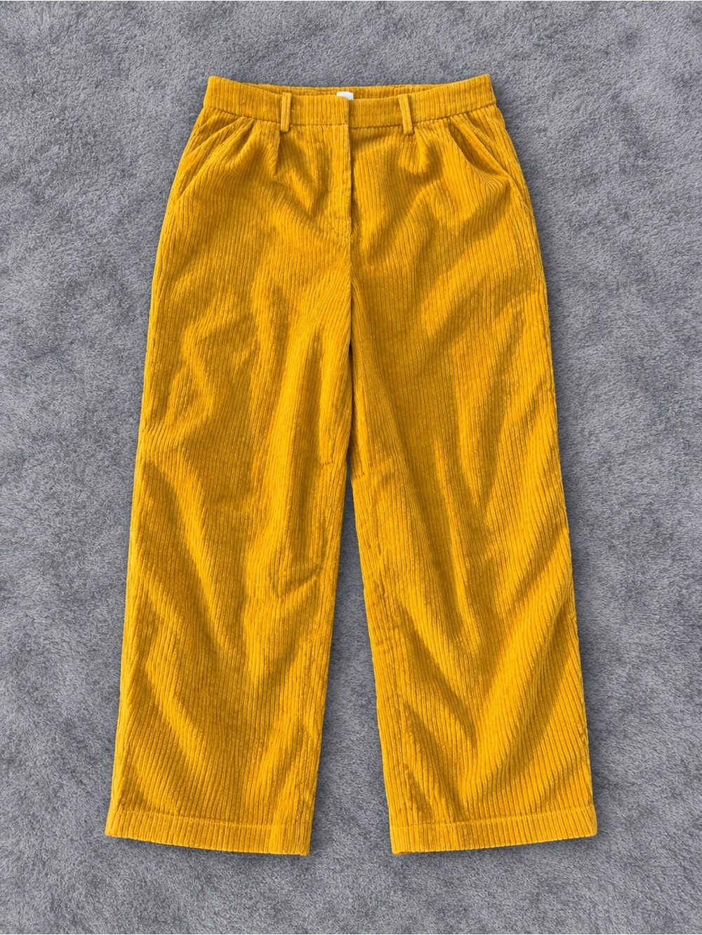 Mara Hoffman Mustard Yellow Corduroy Cropped Culotte Pants